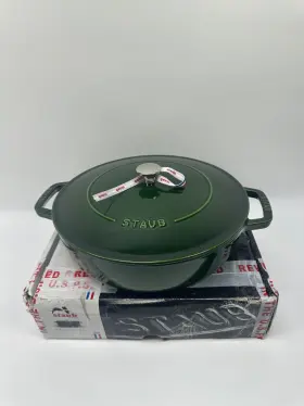 12612885 Staub 272340019876 Braiser Chistera Saut Pan Basil Green 28cm 4 Qt