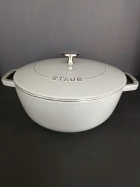 Staub 272340027529 Enameled Cast Iron Essential French Oven Graphite Grey 3 3/4-qt