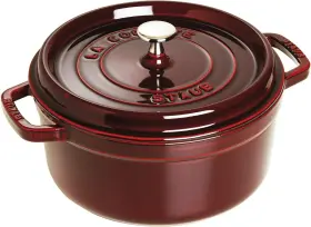 Staub 272341024183 Cast Iron 4- Quart Round Cocotte - Grenadine