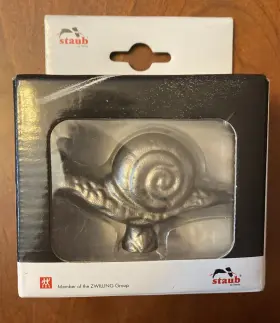 40509-347 Staub Animal Knob Escargot Snail Stainless Steal New