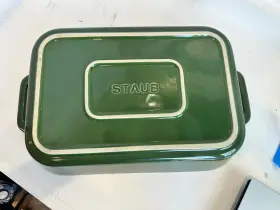 40511-890 Staub Ceramic 13-inch X 9-inch Rectangular Baking Dish - Rustic Green