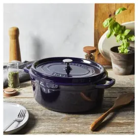 Staub 872078012076 Cast Iron Oval Cocotte Dutch Oven 5.75-quart Serves 5-6 Made In France