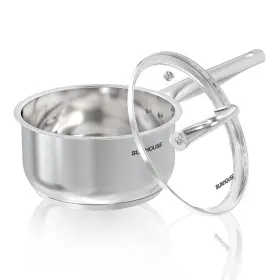 Sunhouse 935259828889 1.5 Quart Sauce Pan With Lid Stainless Steel Stay-cool Handle Cooktop Safe