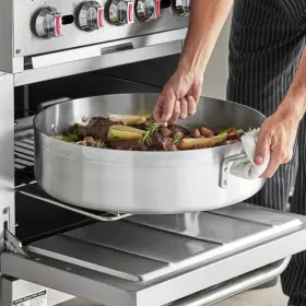 Supera 840602108854 Heavy-duty Aluminum Brazier Pot 28 Quart Commercial Cooking And Restaurant