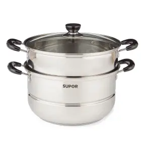 Supor 214129905232 26cm Ss 2-tier Steamer