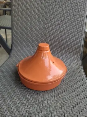 Sur La Table 1910264 Terra Cotta Tagine Glazed Ceramic 8.5 Inch Brown Out Box Portugal