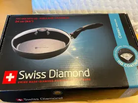 6424ic Swiss Diamond - 9.5 Inch Induction Fry Pan With Glass Lid In Retail Box