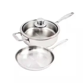 Swiss Diamond 711181259797 Premium Clad Stainless Steel 3 Piece Saucepan Set