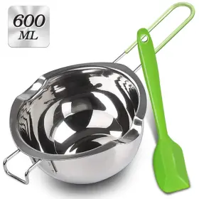 Sysmie 760635004117 Stainless Steel Double Boiler With Silicone Spatula Chocloate Metls Pot