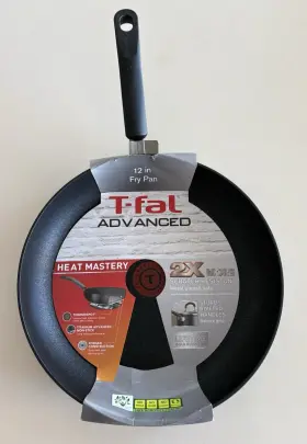 T-fal 032406060654 Titanium Advanced Safe Nonstick 12 Inch Fry Pan 2x More Scratch Resistant