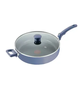 T-fal 032406069787 Kitchen Solutions Cookware 5 Quart Non-stick Jumbo Cooker With Lid Blue