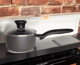 14sp1 T-fal 1 Quart Saucepan With Glass Lid Nonstick Cookware Black 88 101 1137