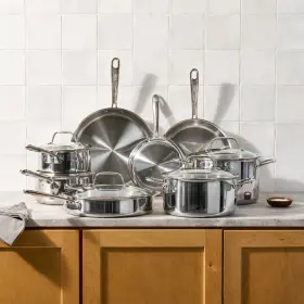 T-fal 744110222692 Tri-ply 13-piece Stainless Steel Cookware Set - Brand New