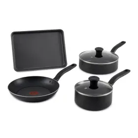 87818952 T-fal Simply Cook 6pc Nonstick Aluminum Cookware Set Black
