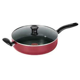 94444963 T-fal Simply Cook 5 Quart Nonstick Saute Pan With Lid Red