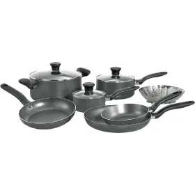 B208sa64 T-fal Initiatives Non-stick Black Cookware Set 10 Piece