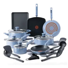 B933smdi T-fal Kitchen Solutions 22 Piece Non-stick Pots And Pans Cookware Set