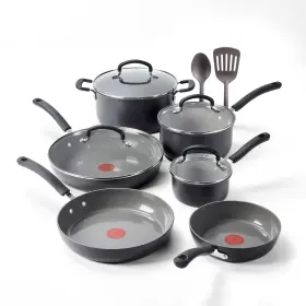 E129sc64 T-fal Tfal Ultimate Hard Anodized 12piece Ceramic Nonstick Cookware Set Oven Safe