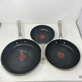 E304s344 T-fal Jamie Oliver Stainless Nonstick Fry Pan Set 20/24/28cm Induction