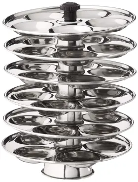 T Tabakh 680140564602 6-rack Stainless Steel Baby Mini Idli Stand Makes 30 Idlys
