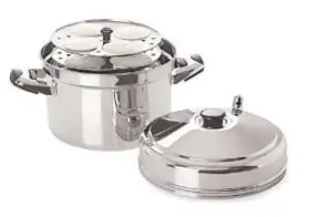Ic-205 T Tabakh 5-rack Stainless Steel Idli Cooker With Strong Handles Silver M