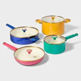 Brown-90060856 Tabitha Brown 8pc Aluminum Ceramic Cookware Set -