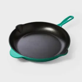 89658762 Tabitha Brown For Target 12 Inch Enameled Cast Iron Fry Pan Green -