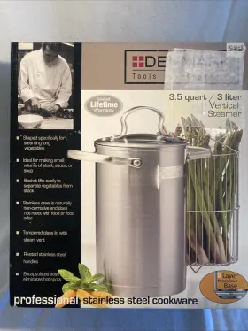 Ttu-q2102 Tabletops Unlimited Nos Denmark 4-piece 12 Quart Professional 18/10 Stainless Steel Multi-cooker And Lid