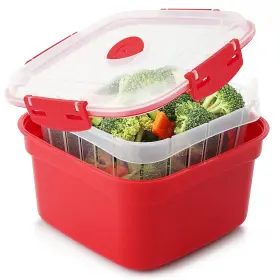 Hg-93 Tafura Vegetable Steamer Microwavable Basket For Veggie Broccoli Fish Ste