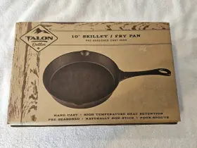 Talon 850049797054 Cast Iron Cookware 10 Inch Skillet Fry Pan Pre Seasoned Ready To Use Nib