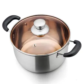 Teamfar 652670652470 Stock Pot 4 Quart Stainless Steel Stockpot Soup Pasta With Lid Double