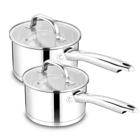 B0f98dpjyd Teamfar Saucepan With Lid 1 Quart And 2 Stainless Steel Sauce Milk Pan Tri-ply