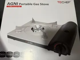 Techef 313053455407 Stovetop Korean Bbq Non-stick Grill Pan With Portable Gas Stove Burner New