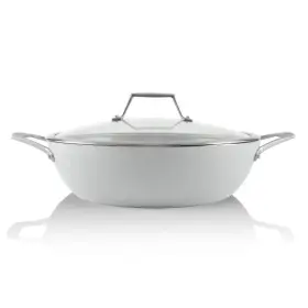 93877420 Techef Ceraterra - 5 Quart Ceramic Nonstick All Purpose Chef Pan With Cover