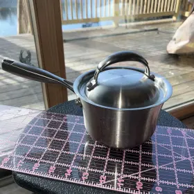 000280 Technique 000280/tq05 18/10 Ss 1/2 Quart Pot Pan Cookware With Lid Stainless Steel