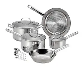 Tefal 032406059108 T-fal Performa Stainless Steel Cookware Set 12 Piece Induction Oven Broiler S