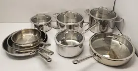 2100139301 Tefal T-fal Pro Tri-ply Stainless Steel Cookware Set 13 Piece 500f Lids 350f