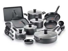 B206skdw Tefal T-fal Everything In Kitchen Total Nonstick Diswasher Safe 20-piece Black