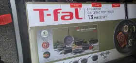 C494sd63 Tefal T-fal Preserve Ceramic Non Stick Cookware Set 13-piece Oven And Broiler Safe