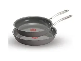 G490s264 Tefal T-fal Non-stick Induction 2pc Frypan 10.5 And 12 Inch 2 Piece Set Stone Gray