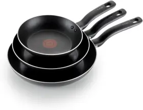 A857s394 Tefal Groupe Seb T-fal Specialty Nonstick Fry Pan Set 3 Piece 8 9.5 11 Inch 3-piece Black