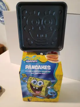 Ten Acre Gifts 810074095617 New Spongebob Squarepants Square Metal Pancake Pan/batter Mix Gift Set