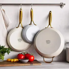 The Original Green Pan 885837046809 Greenpan Jewel Ultra-durable Pro Ceramic Non-stick 3-piece Fry Set Used