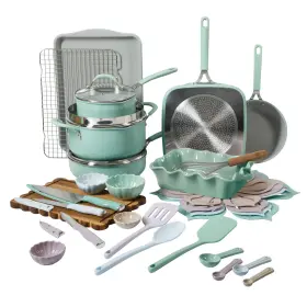 The Pioneer Woman 680358183527 Sutton 34-piece Ceramic Nonstick Cookware And Bakeware Set