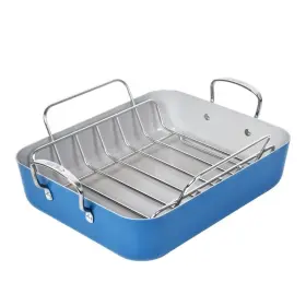 The Pioneer Woman 958004016227 18.8 Inch Aluminum Non Stick Roaster With Stainless Steel Rack