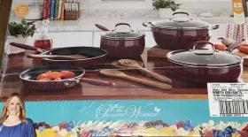 Pw53968818146cv The Pioneer Woman 12 Piece Frontier Speckle Aluminum Cookware