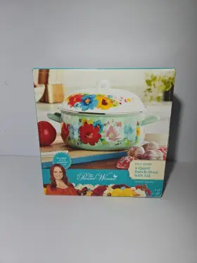 Pwf096881814211 The Pioneer Woman Ree Drummond Breezy Blossom Dutch Oven 4 Quart - With Lid