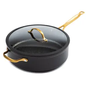 Wm1764 Thyme And Table Non Stick 5quart Gold Saute Pan With Glass Lid