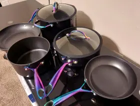 Thyme & Table 196557004094 And Nonstick Supreme Cookware Rainbow - 5 Piece Set