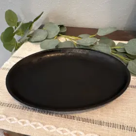 1010200 Tomlinson Cast Iron Oval Grill Pan 10x7 In Easy To Clean Electric Gas Compatible